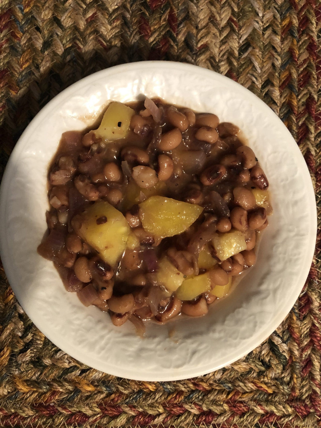 Pineapple Black Eyed Peas (or Black Beans)