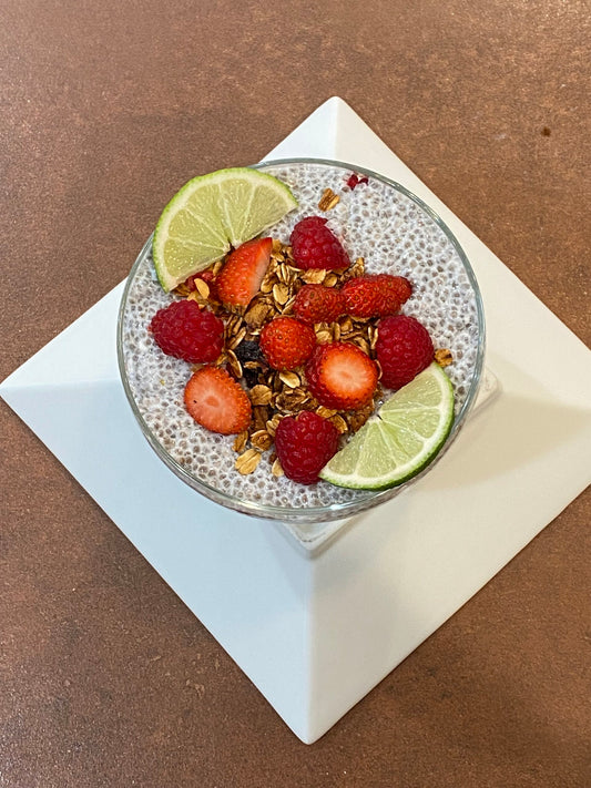 Persian Lime Balsamic Chia Pudding Parfait