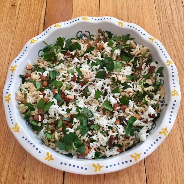Rice with Apricots, Parsley and Almonds